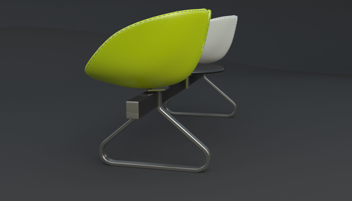 Fjord Bench Two Sistema Iray piu 3ds max 3D model_74