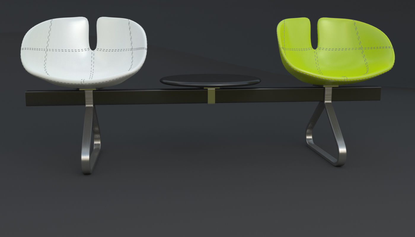 Fjord Bench Two Sistema Iray piu 3ds max 3D model_85