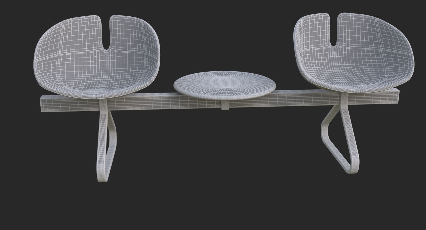 Fjord Bench Two Sistema Iray piu 3ds max 3D model_48