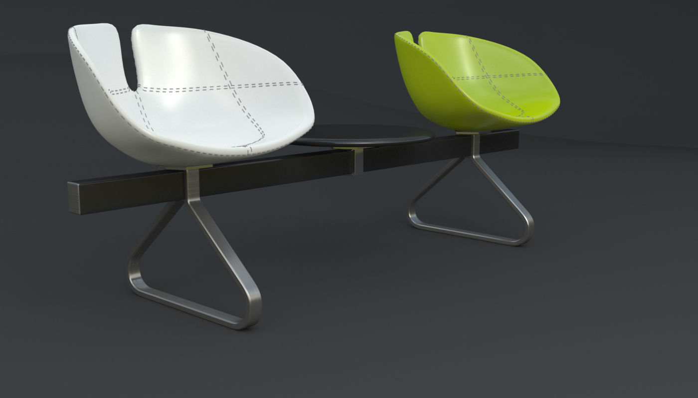 Fjord Bench Two Sistema Iray piu 3ds max 3D model_53