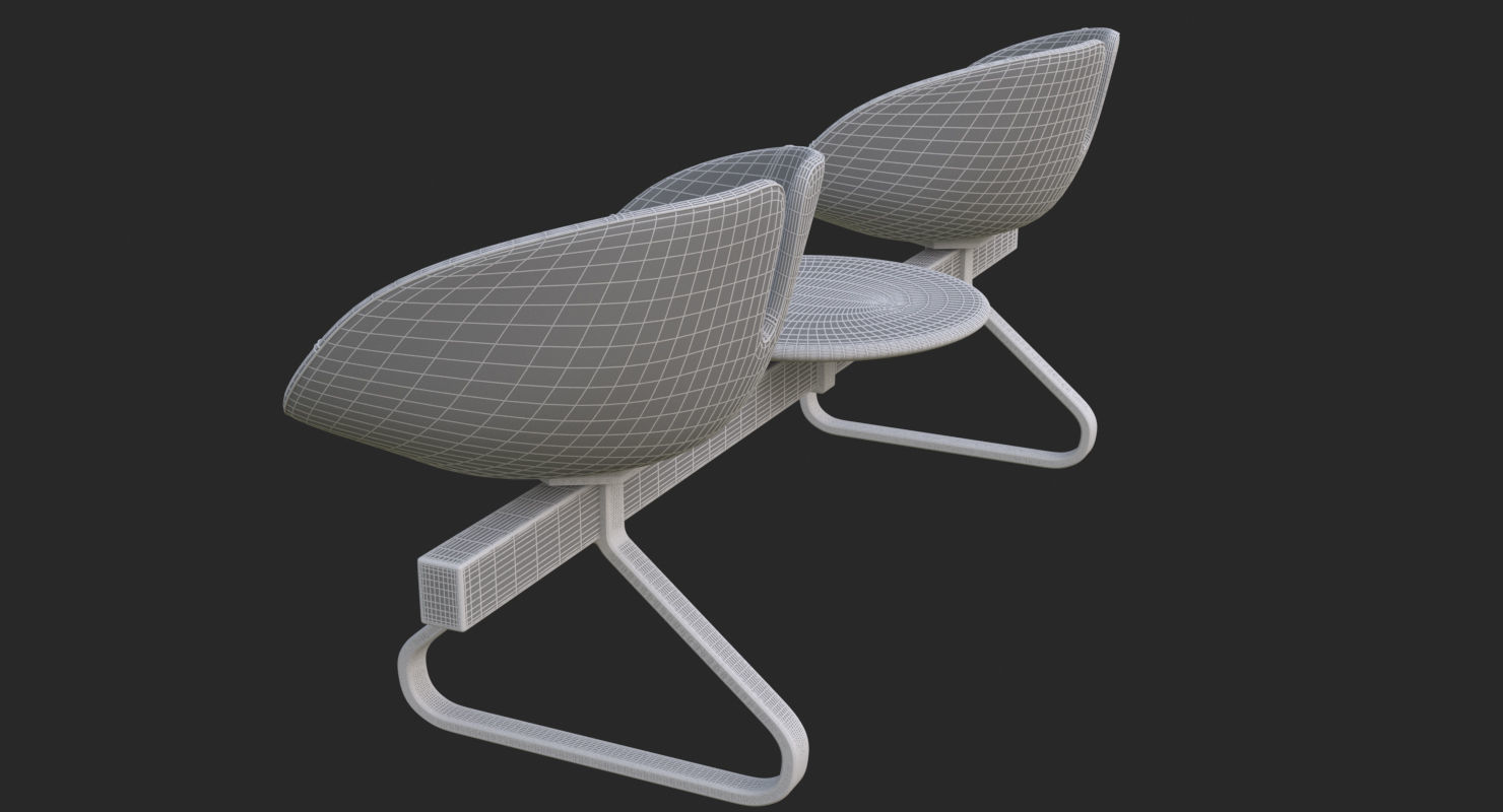 Fjord Bench Two Sistema Iray piu 3ds max 3D model_36