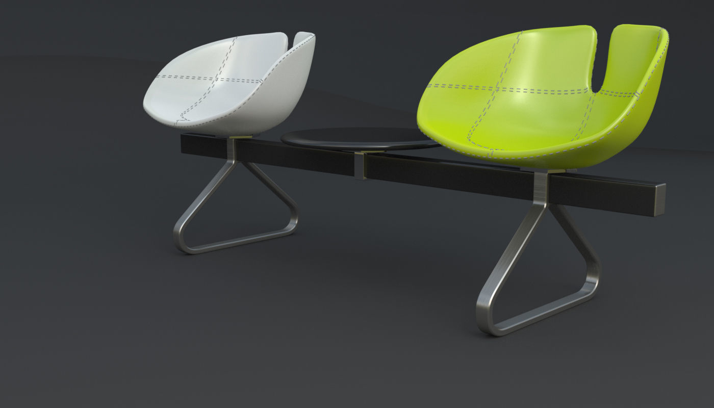 Fjord Bench Two Sistema Iray piu 3ds max 3D model_80