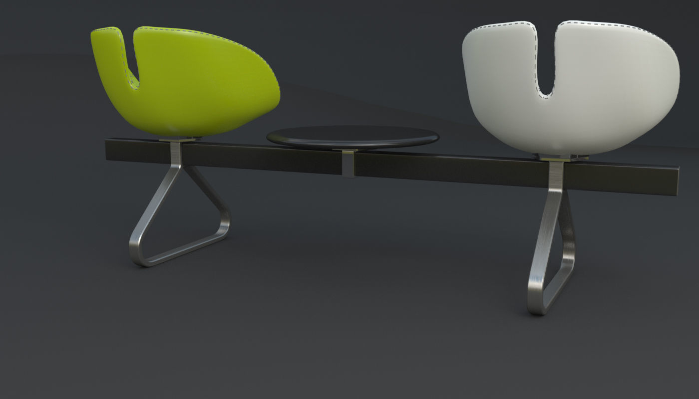 Fjord Bench Two Sistema Iray piu 3ds max 3D model_64