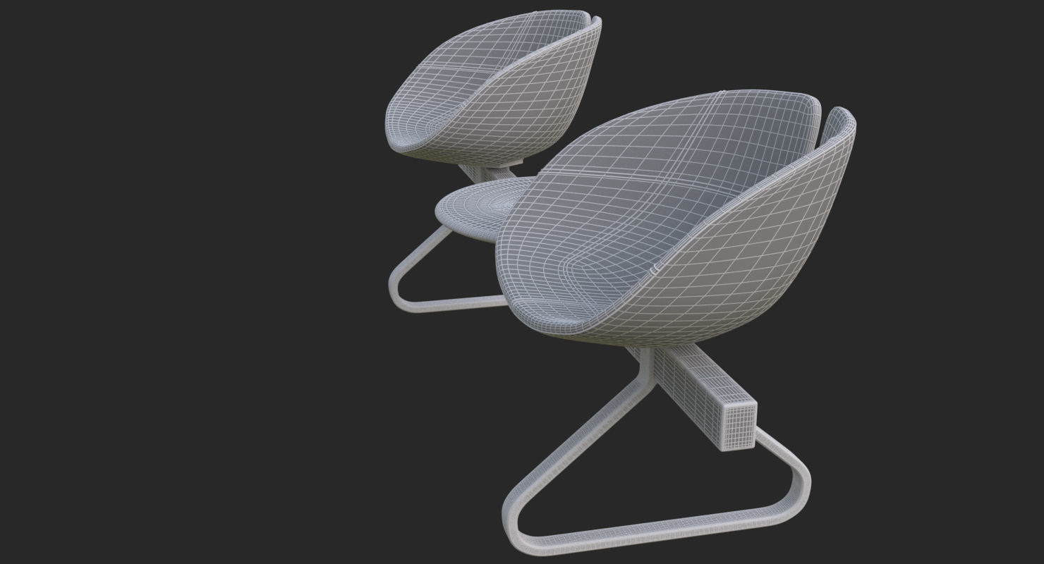 Fjord Bench Two Sistema Iray piu 3ds max 3D model_40