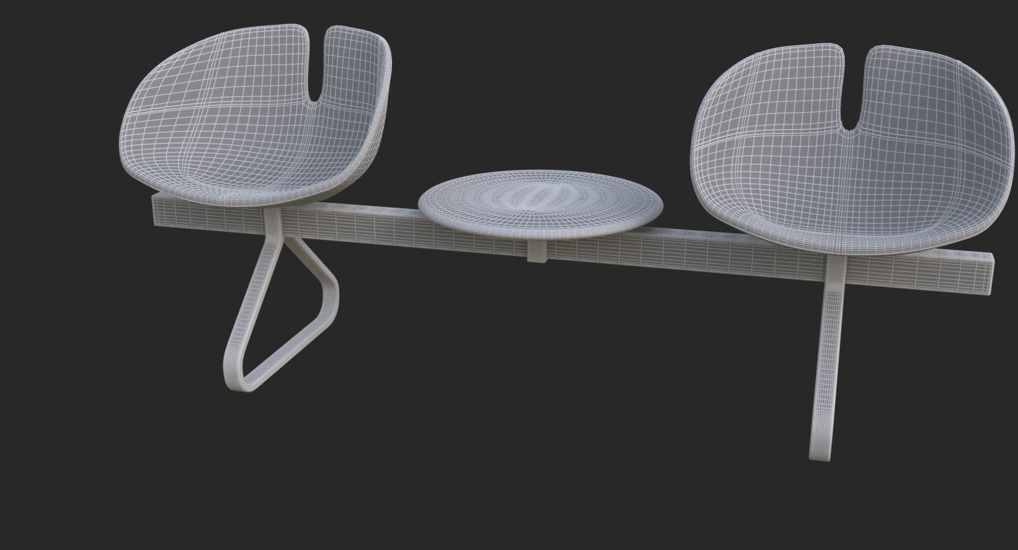Fjord Bench Two Sistema Iray piu 3ds max 3D model_46