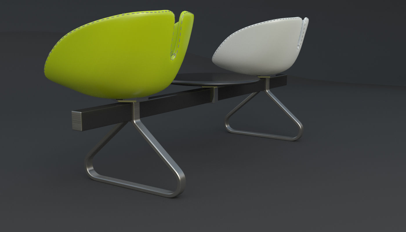 Fjord Bench Two Sistema Iray piu 3ds max 3D model_72