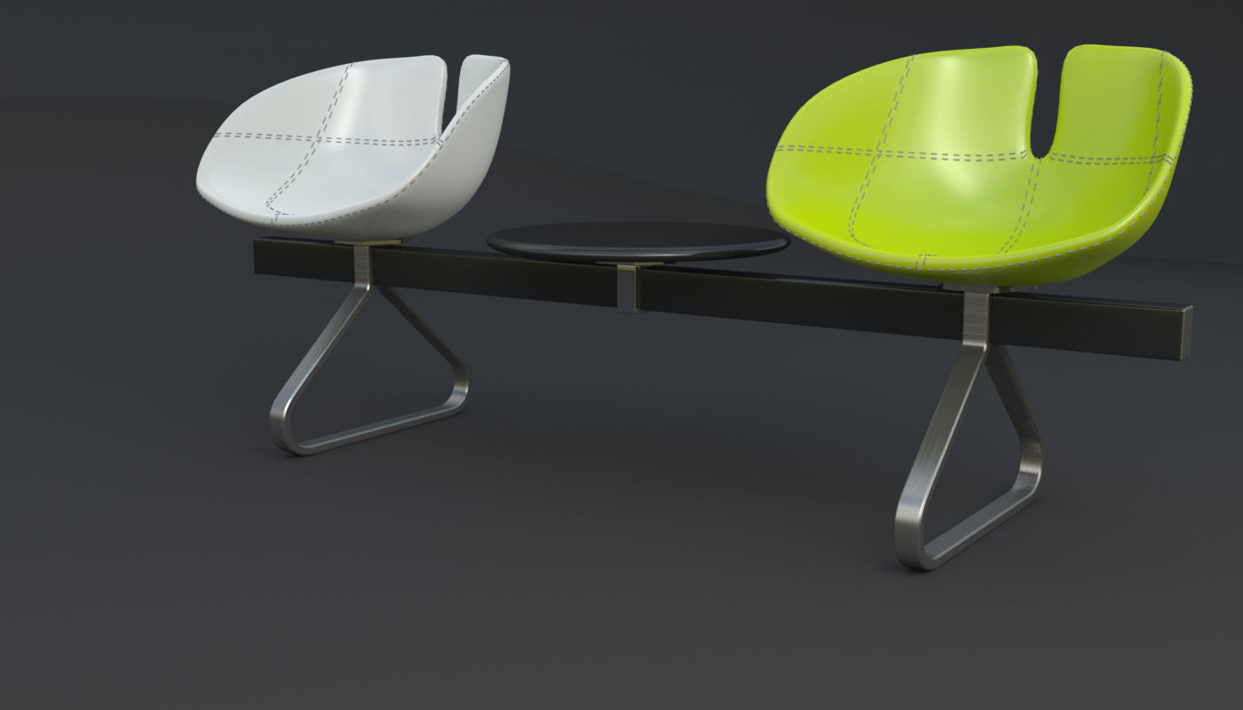 Fjord Bench Two Sistema Iray piu 3ds max 3D model_81