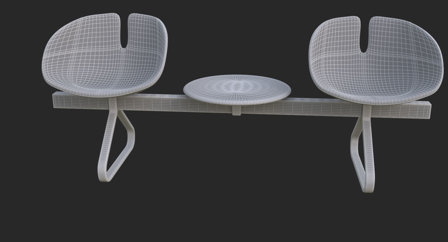 Fjord Bench Two Sistema Iray piu 3ds max 3D model_47