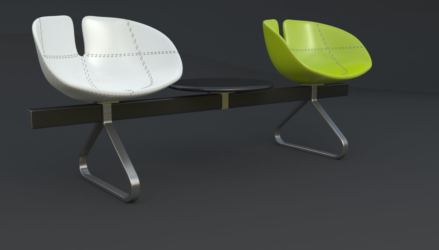 Fjord Bench Two Sistema Iray piu 3ds max 3D model_52