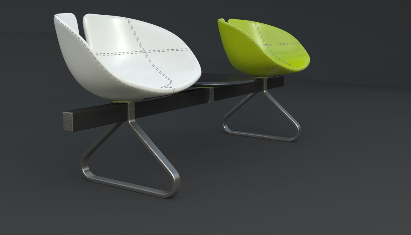 Fjord Bench Two Sistema Iray piu 3ds max 3D model_54