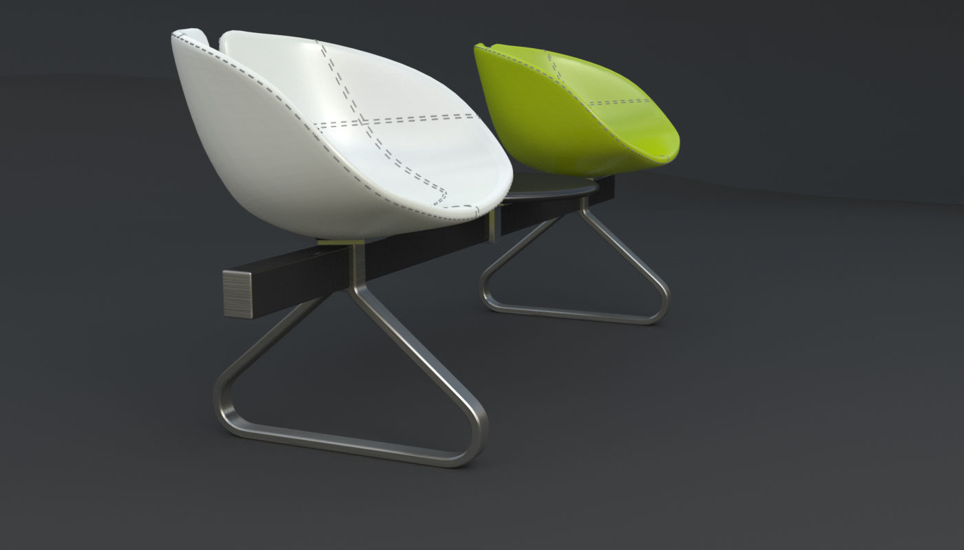 Fjord Bench Two Sistema Iray piu 3ds max 3D model_55