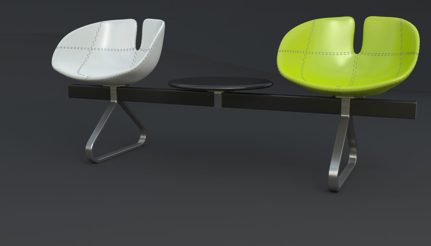 Fjord Bench Two Sistema Iray piu 3ds max 3D model_82