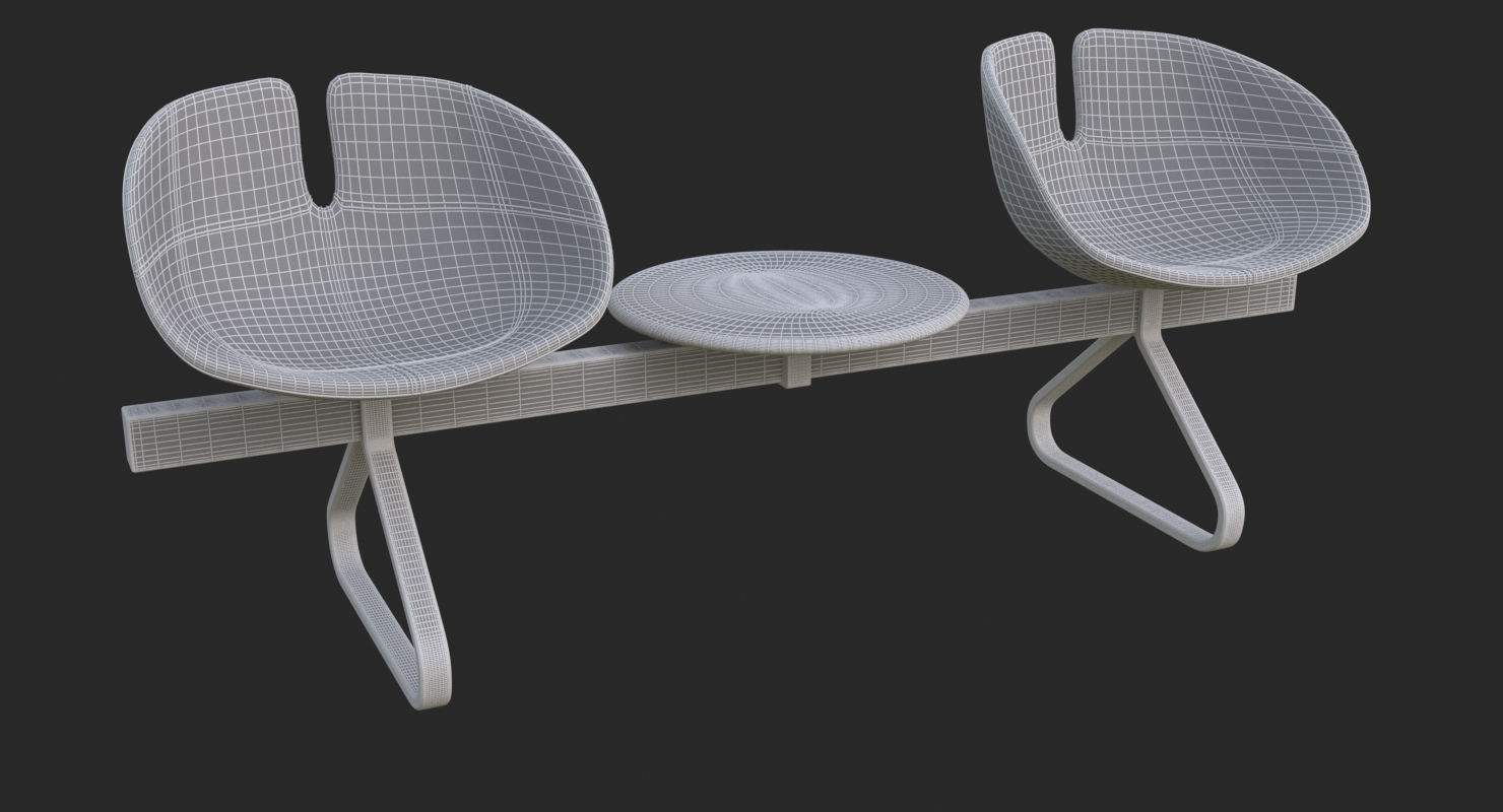 Fjord Bench Two Sistema Iray piu 3ds max 3D model_50