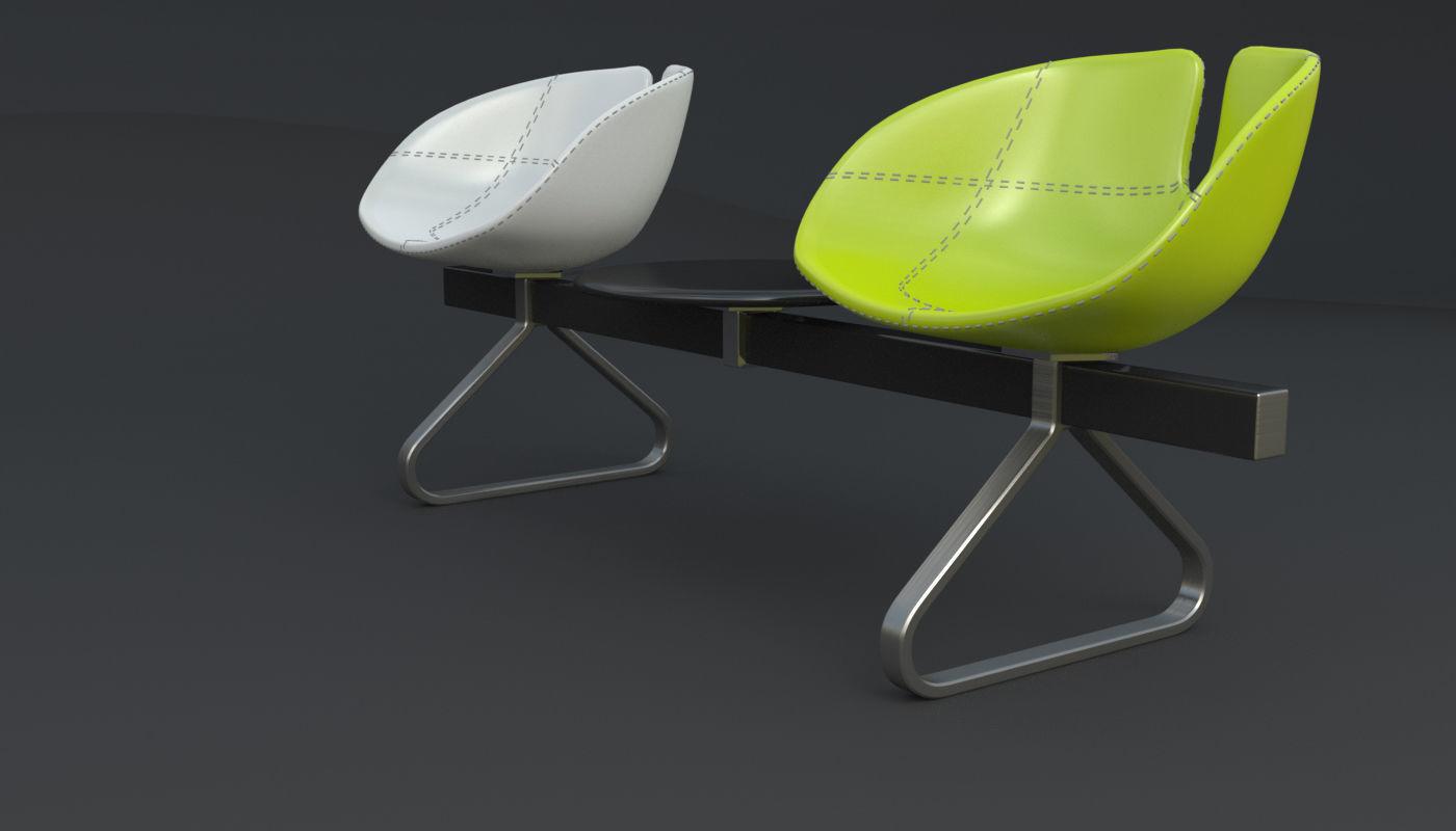 Fjord Bench Two Sistema Iray piu 3ds max 3D model_79