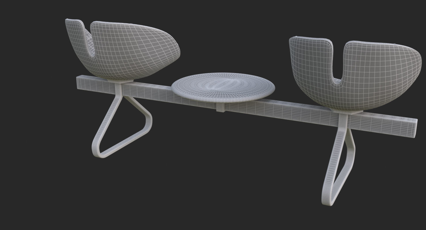 Fjord Bench Two Sistema Iray piu 3ds max 3D model_27