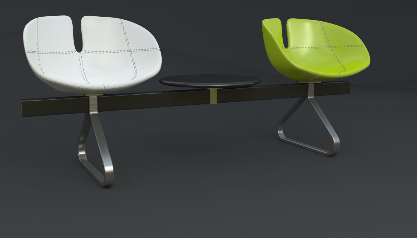 Fjord Bench Two Sistema Iray piu 3ds max 3D model_51