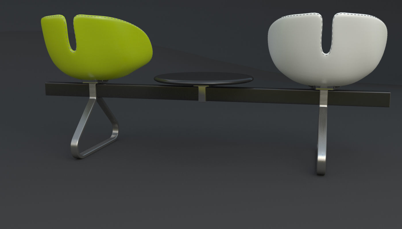 Fjord Bench Two Sistema Iray piu 3ds max 3D model_65