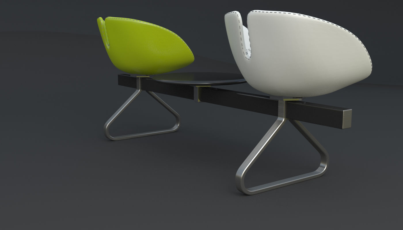 Fjord Bench Two Sistema Iray piu 3ds max 3D model_61