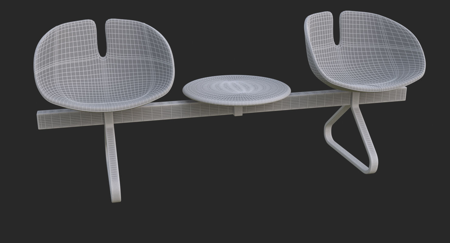 Fjord Bench Two Sistema Iray piu 3ds max 3D model_49