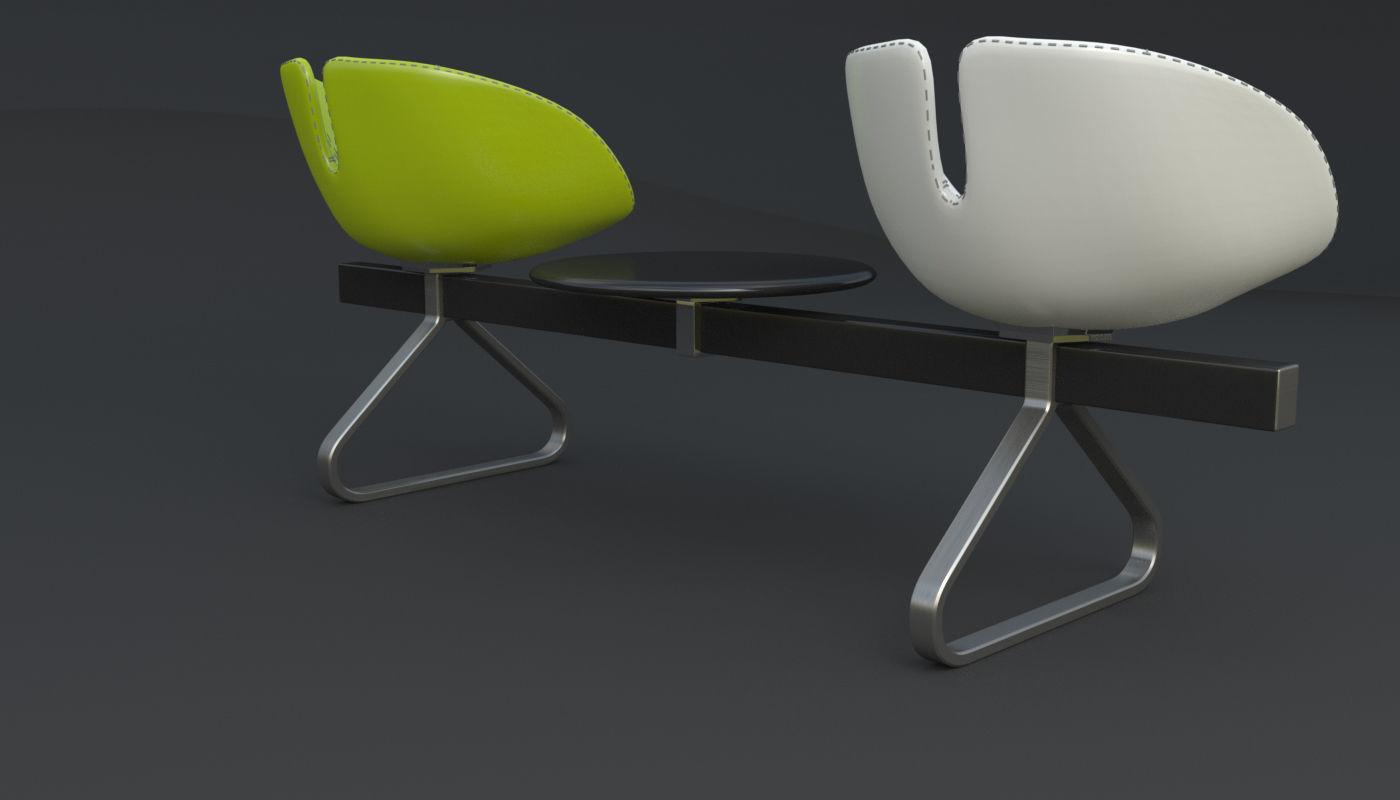 Fjord Bench Two Sistema Iray piu 3ds max 3D model_62