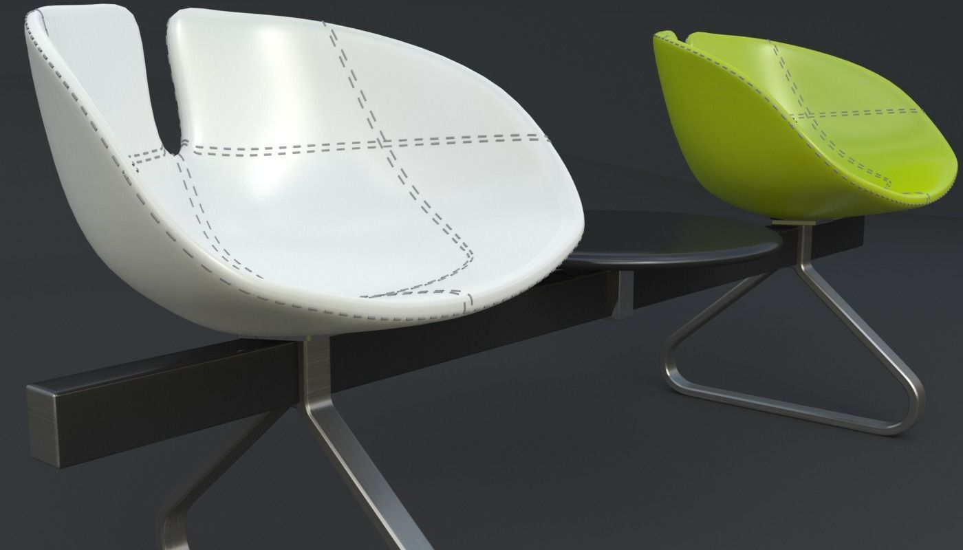 Fjord Bench Two Sistema Iray piu 3ds max 3D model_1