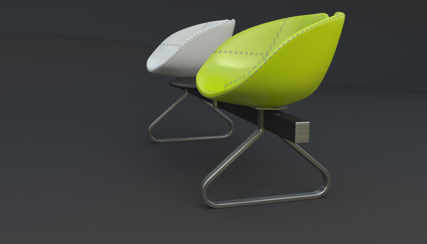 Fjord Bench Two Sistema Iray piu 3ds max 3D model_77