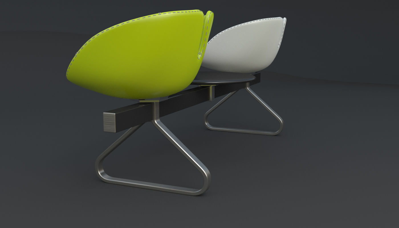 Fjord Bench Two Sistema Iray piu 3ds max 3D model_73