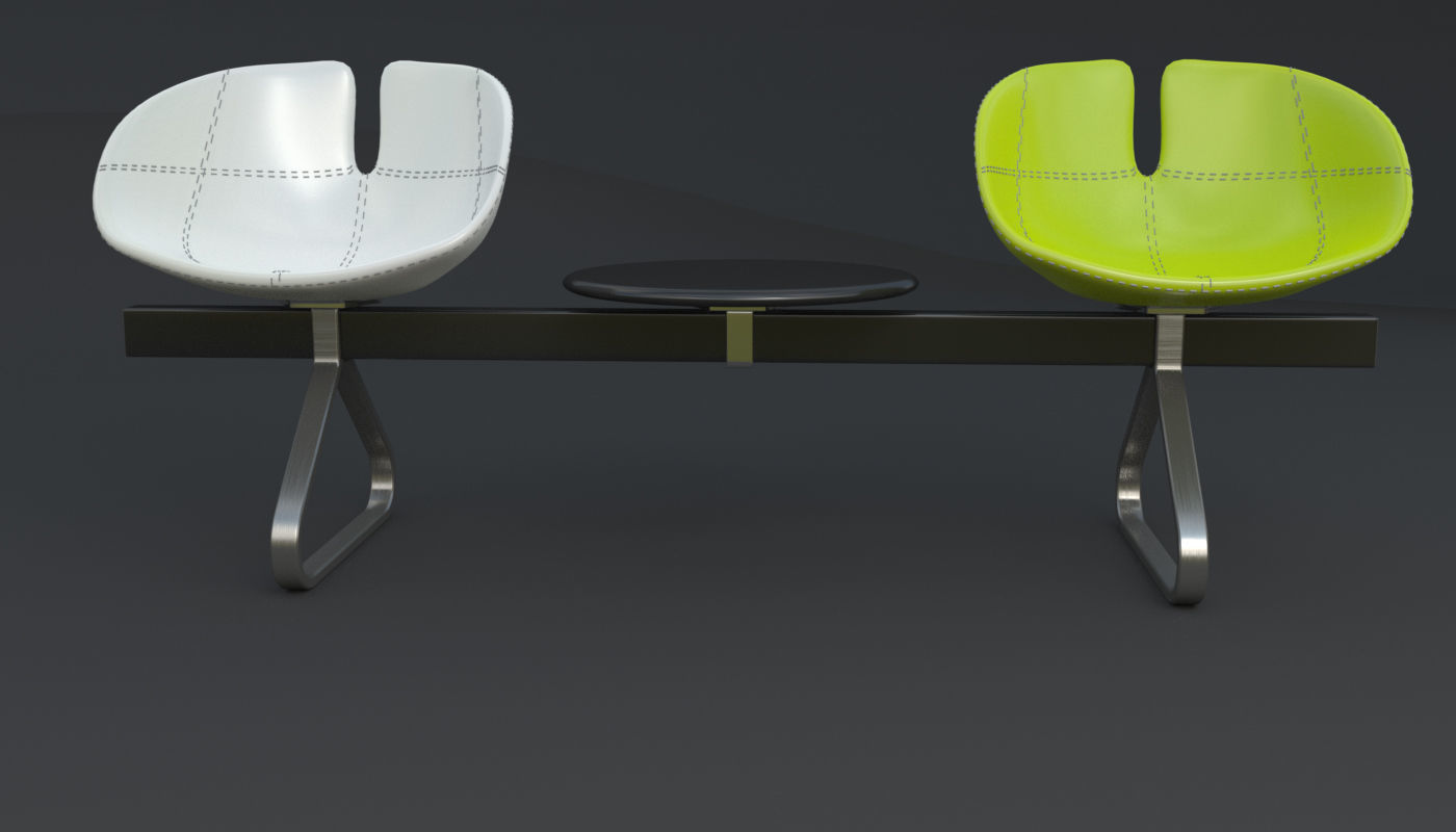 Fjord Bench Two Sistema Iray piu 3ds max 3D model_84