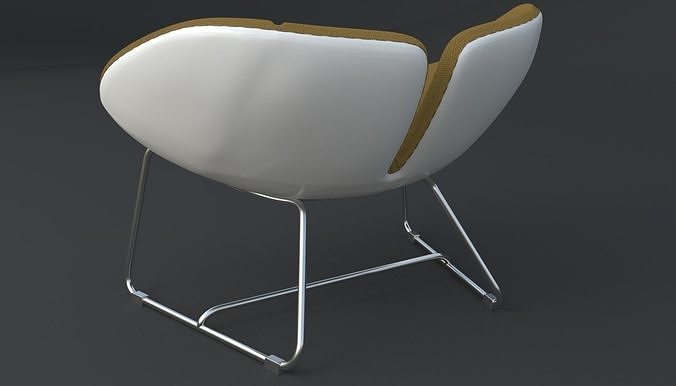 Fjord Armchair Brown Iray piu 3D model 6