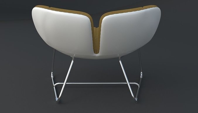Fjord Armchair Brown Iray piu 3D model 7