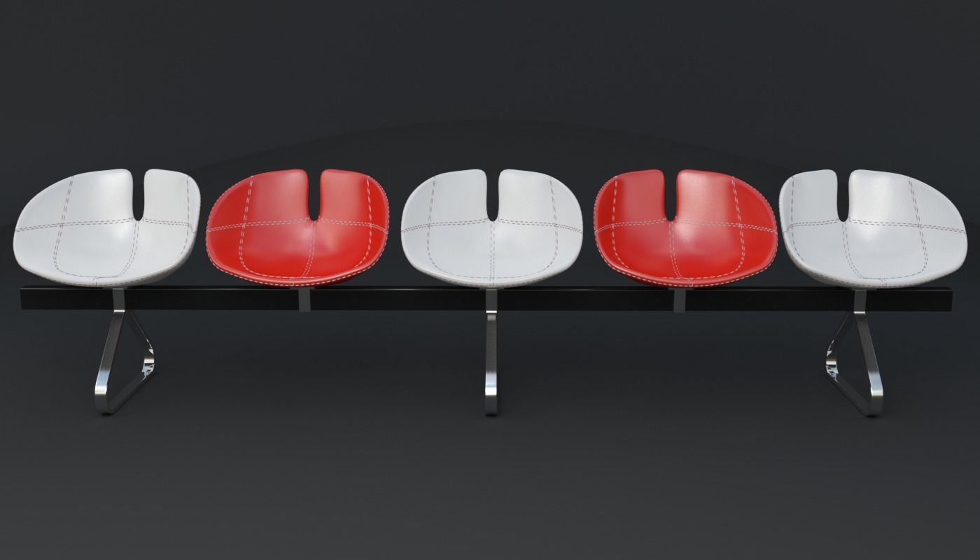 Fjord Bench Sistema Five Iray piu 3D model_2