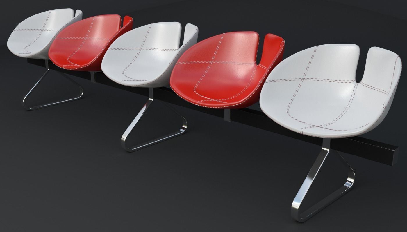 Fjord Bench Sistema Five Iray piu 3D model_9