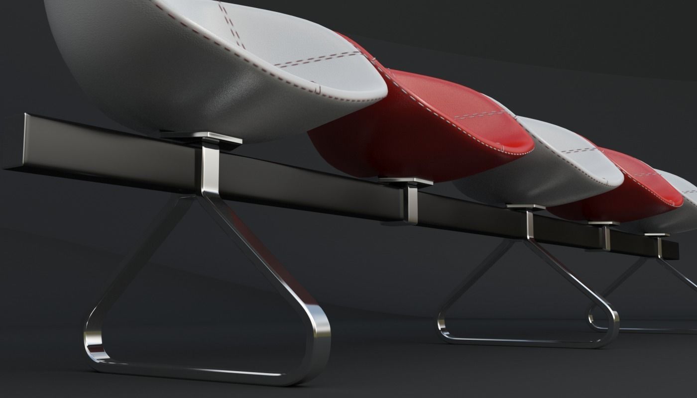 Fjord Bench Sistema Five Iray piu 3D model_4