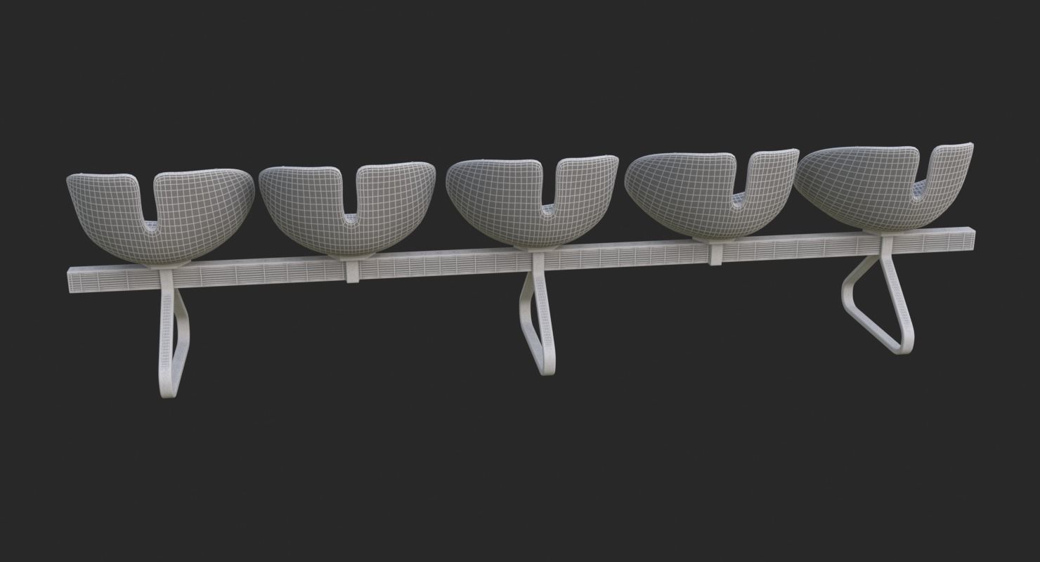 Fjord Bench Sistema Five Iray piu 3D model_35