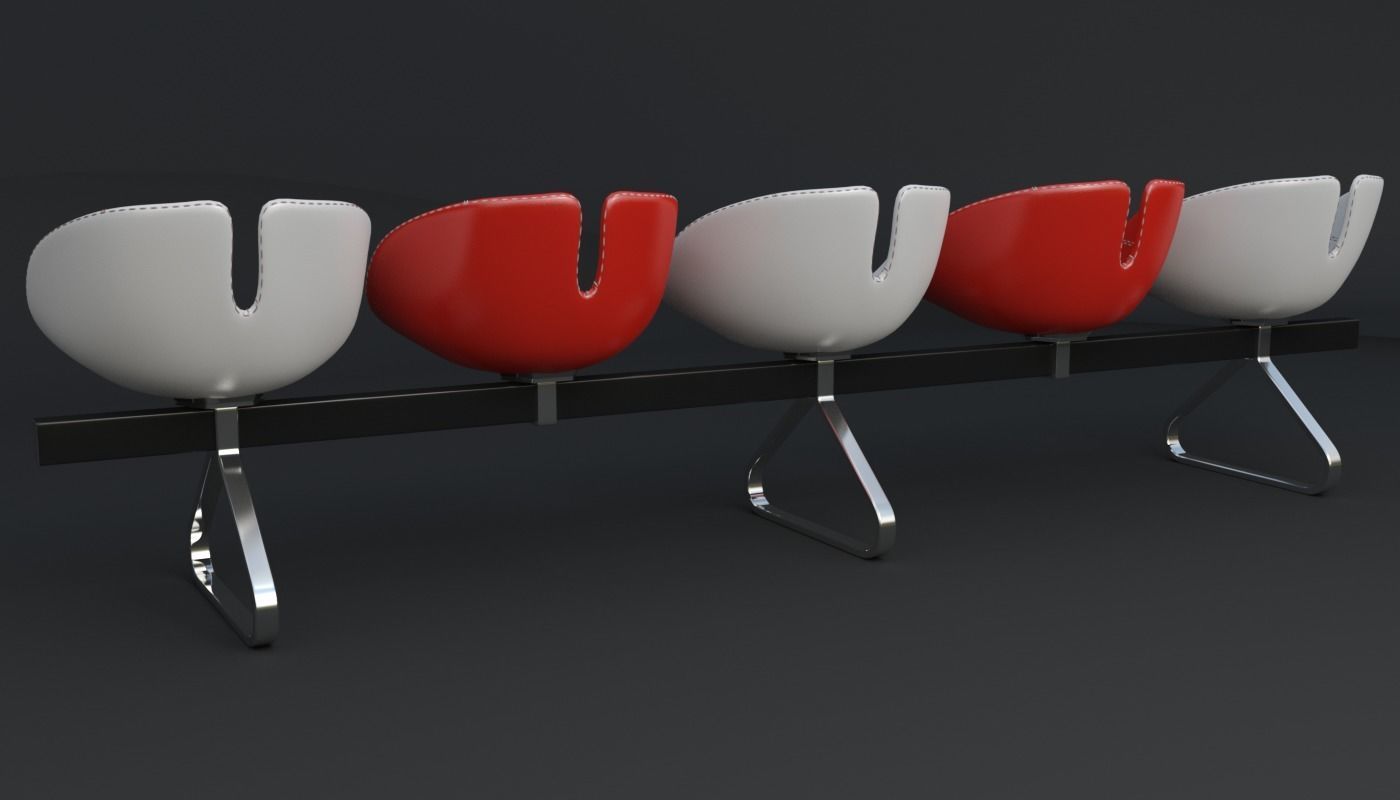 Fjord Bench Sistema Five Iray piu 3D model_5