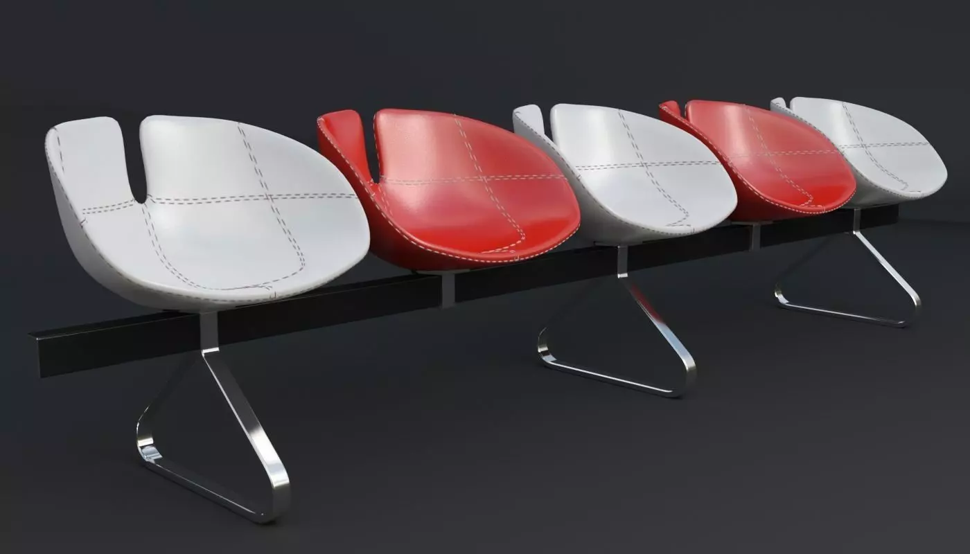 Fjord Bench Sistema Five Iray piu 3D model_0