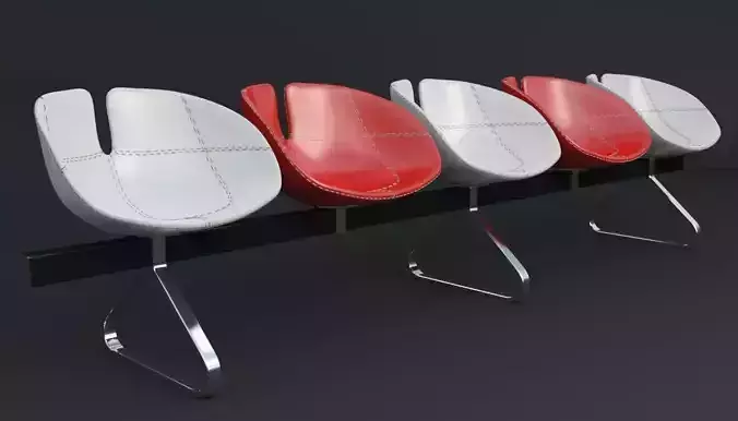 Fjord Bench Sistema Five Iray piu 3D model