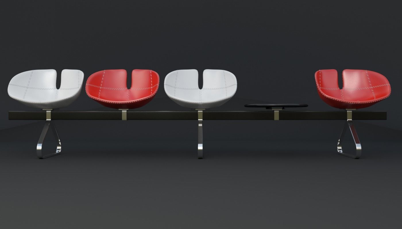 Fjord Bench Sistema Table Iray piu 3D model_2