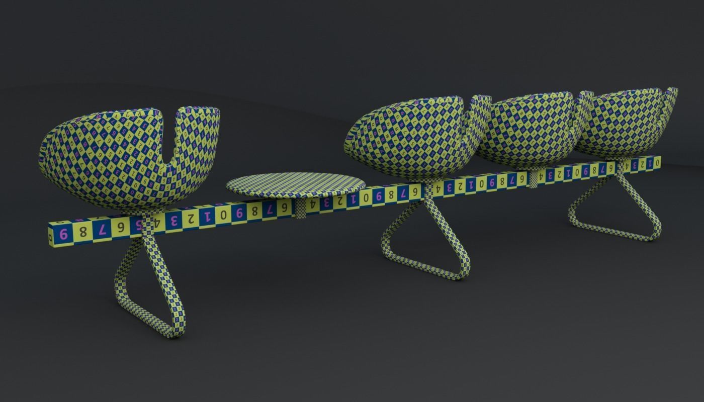 Fjord Bench Sistema Table Iray piu 3D model_10