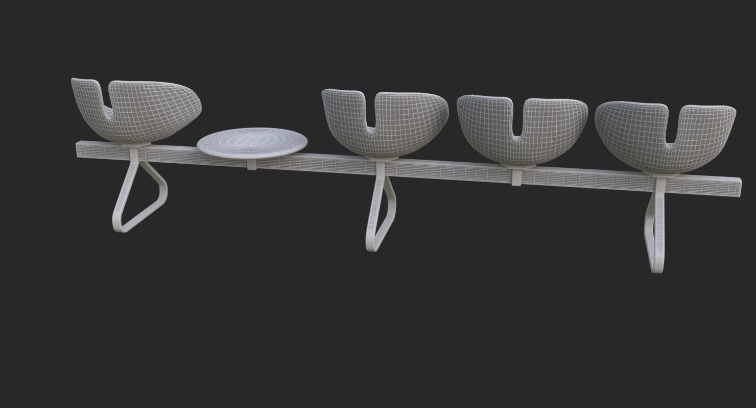 Fjord Bench Sistema Table Iray piu 3D model_30