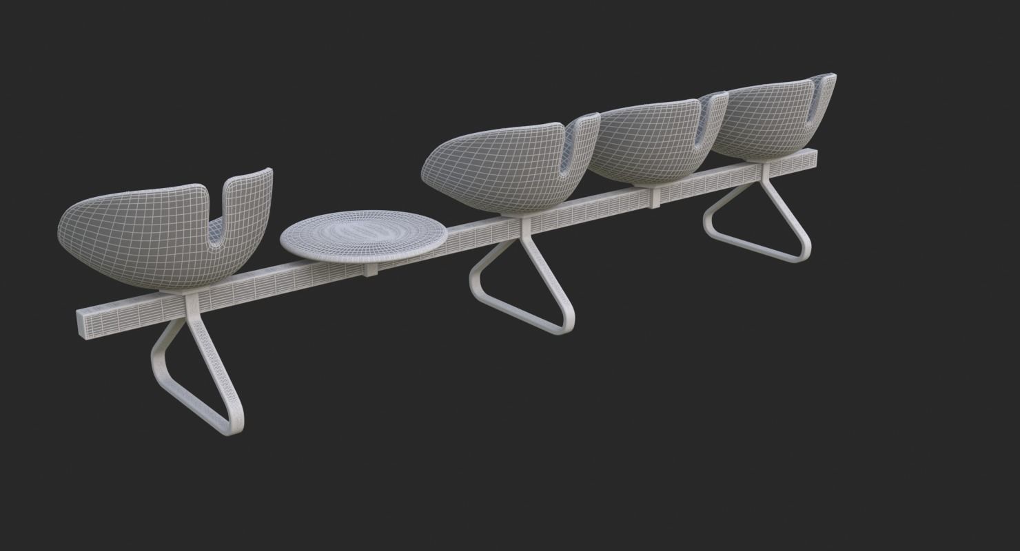 Fjord Bench Sistema Table Iray piu 3D model_35