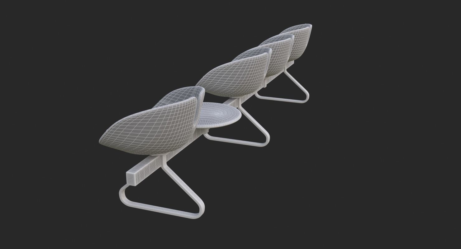 Fjord Bench Sistema Table Iray piu 3D model_38