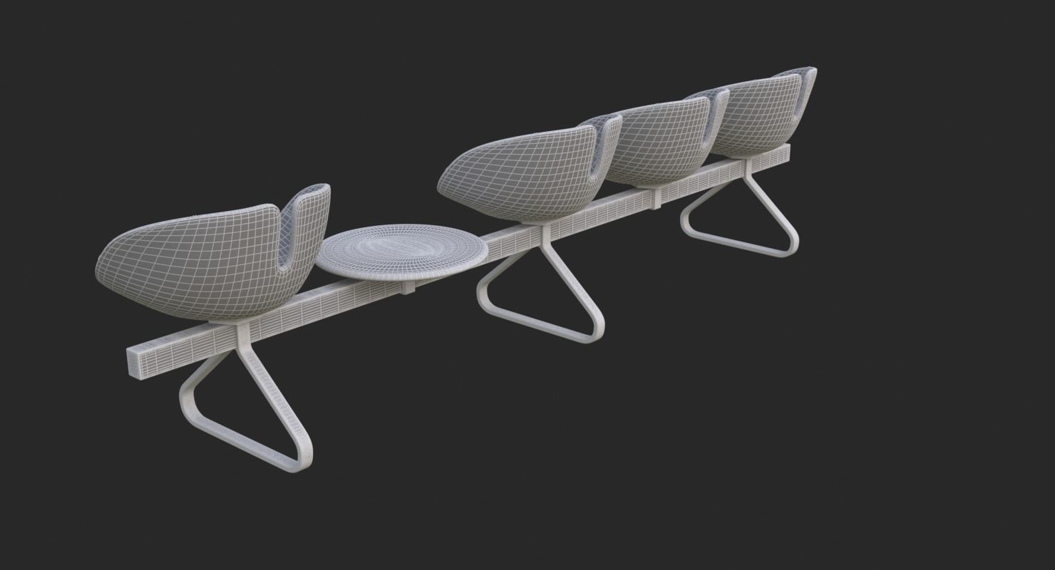 Fjord Bench Sistema Table Iray piu 3D model_36