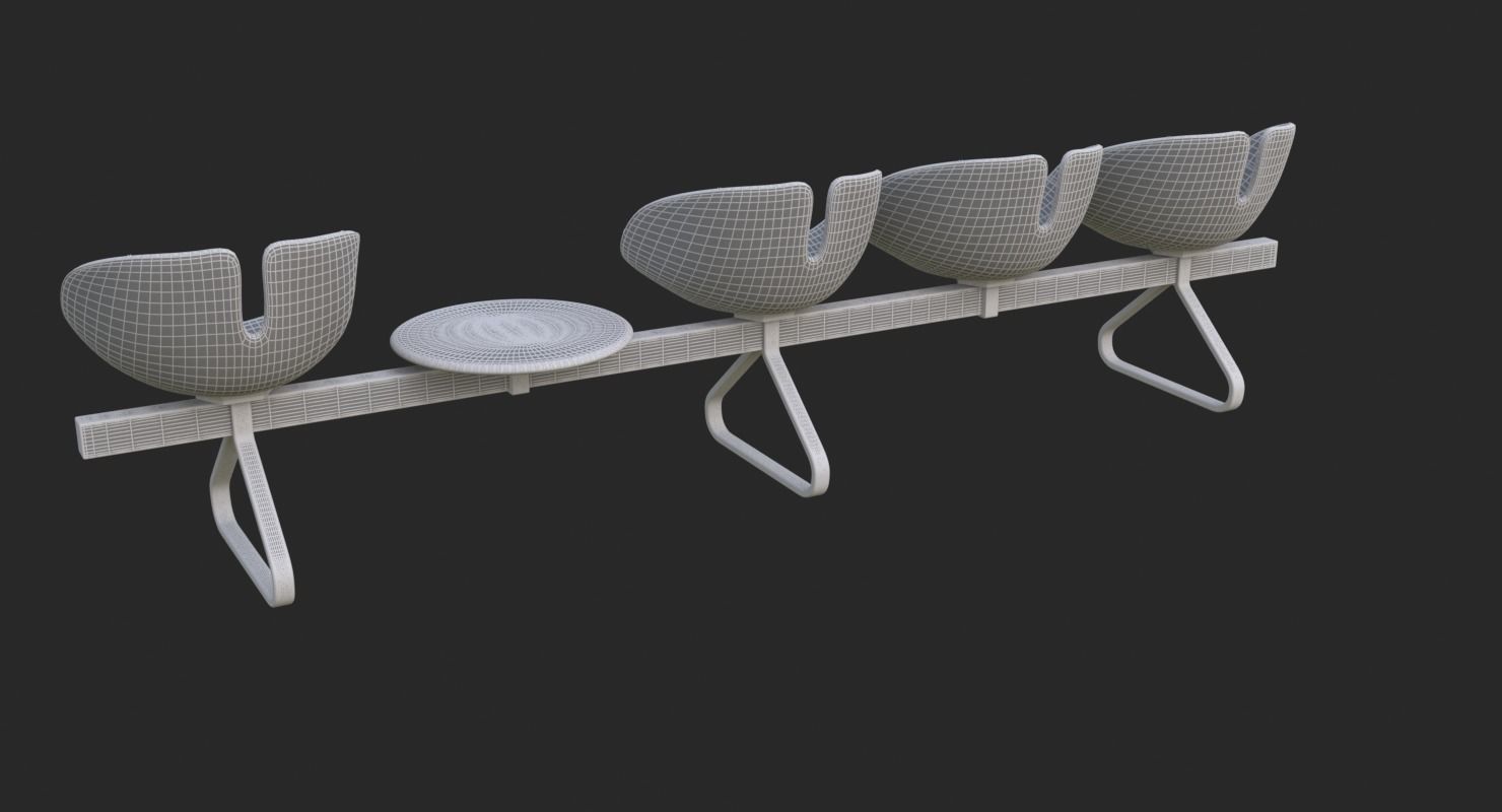 Fjord Bench Sistema Table Iray piu 3D model_34