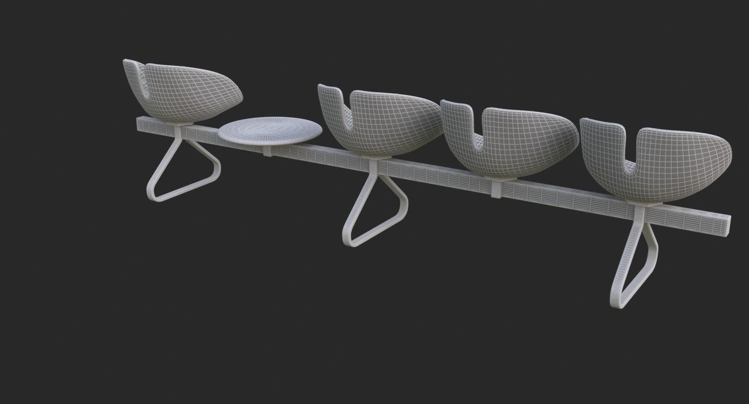 Fjord Bench Sistema Table Iray piu 3D model_28