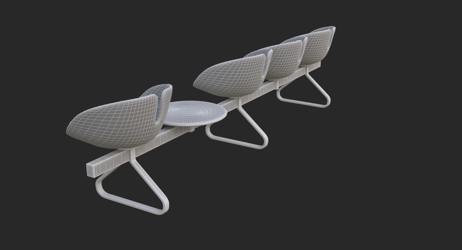 Fjord Bench Sistema Table Iray piu 3D model_37