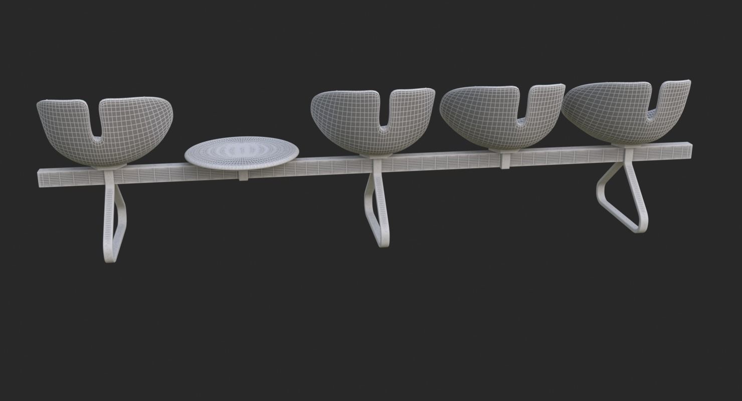 Fjord Bench Sistema Table Iray piu 3D model_32