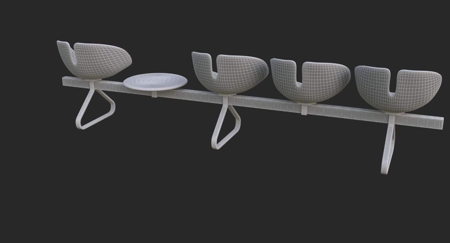 Fjord Bench Sistema Table Iray piu 3D model_29