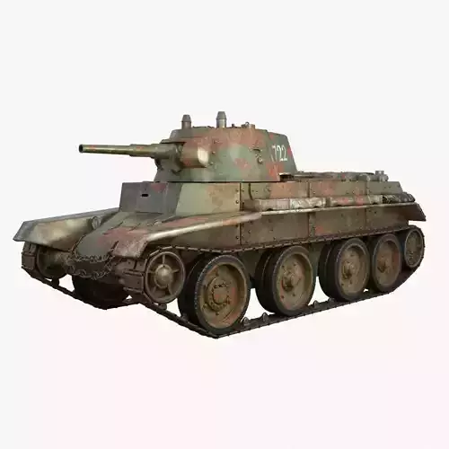 Tank BT 7 Soviet Iray piu 3D model