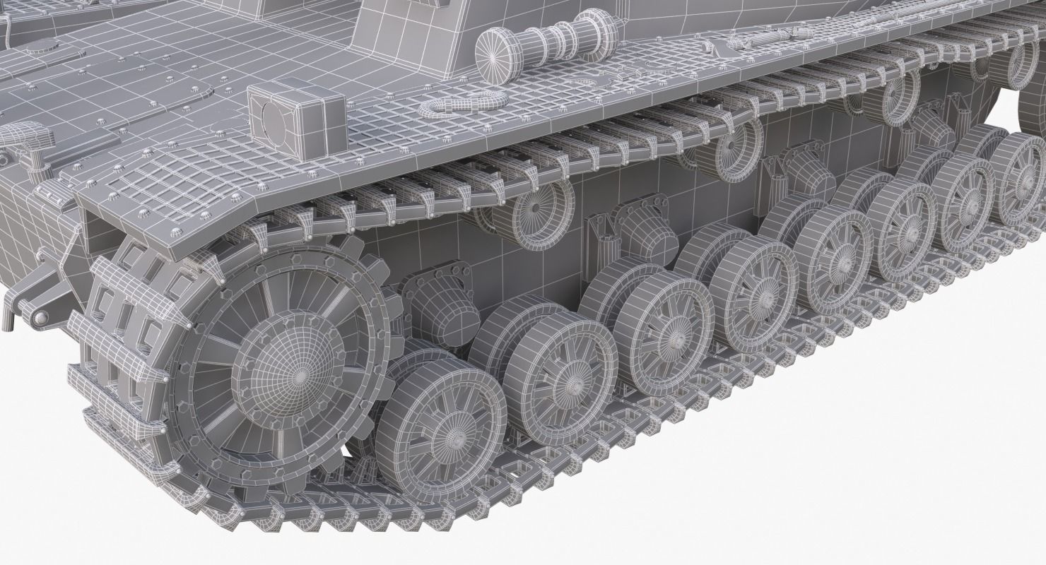 Tank 10 5 CM K18 Auf Panzer Iray piu 3D model_28